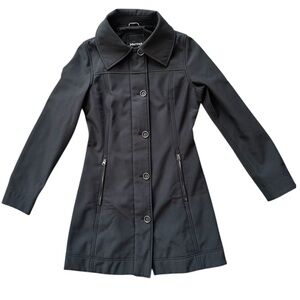 Marmot Women's Sleek Black Trench Coat with Zip Pockets